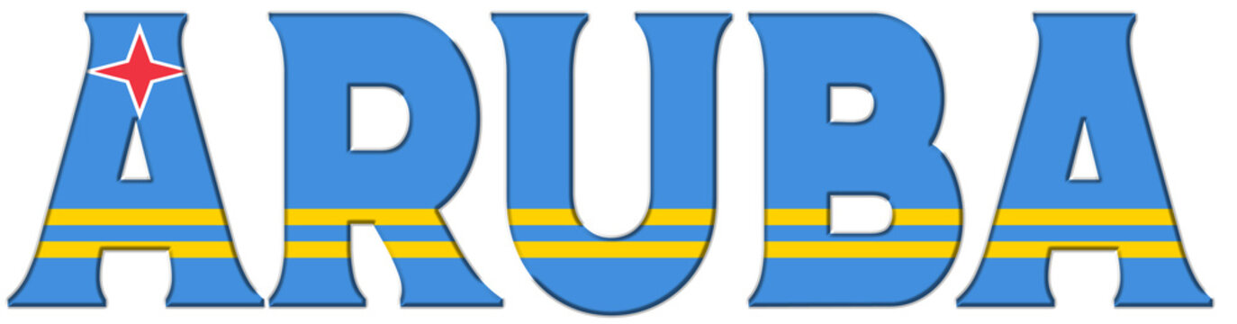 Aruba flag text font