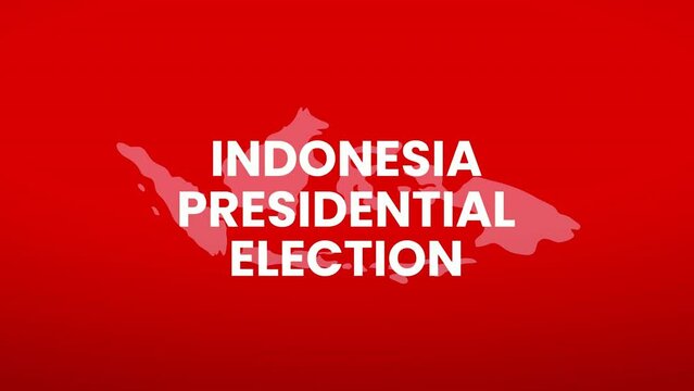 indonesia election day animation with indonesian map background