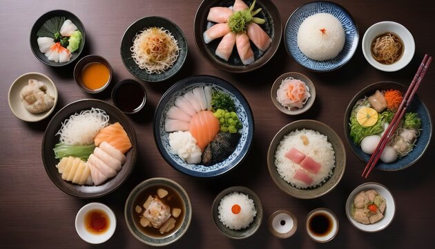 Asian japanese food culture on table