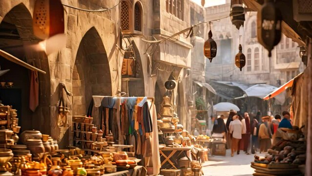 view of a street in Fes circa September 2014 in Fes, AI Generated