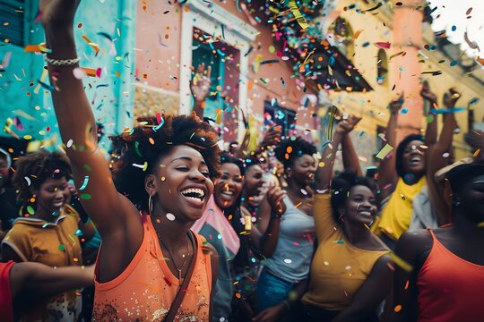 African Americans celebrate Freedom from Slavery Day in the USA. Juneteenth