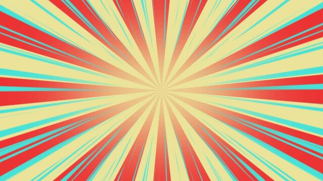 Pop art background with red and yellow stripes, cartoon background