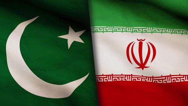 Iran and Pakistan flag