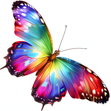 colorful butterfly vector illustration clipart isolated on white background