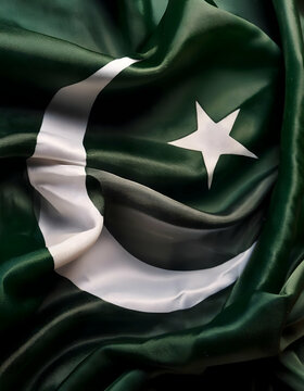 Hyper-realistic wallpaper of a pakistan flag