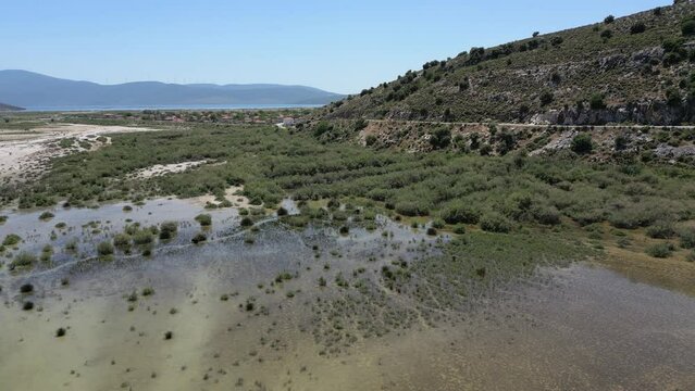 Bafa Lake Drone View in Turkey