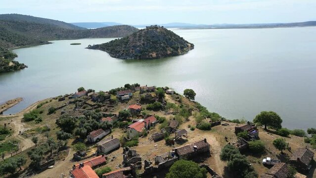 Bafa Lake Drone View in Turkey