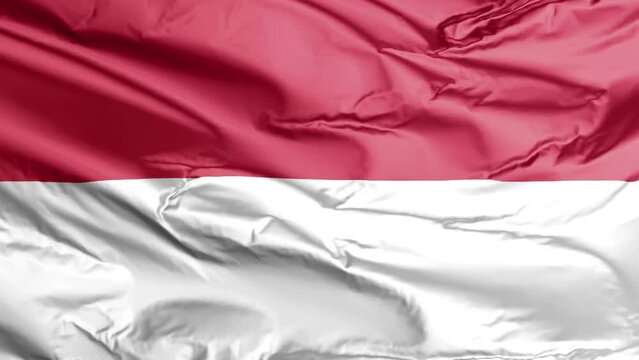 waving flag of indonesia