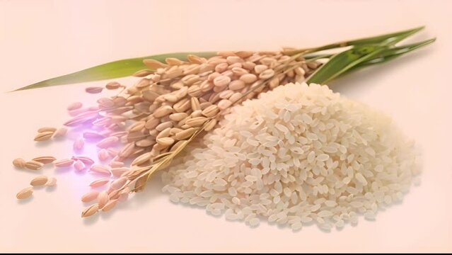 White rice (Thai jasmine rice) and rice that is not ground separately.