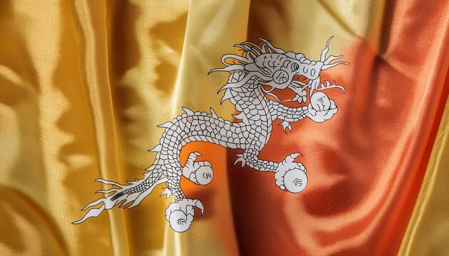 Fabric and Wavy Flag of Bhutan