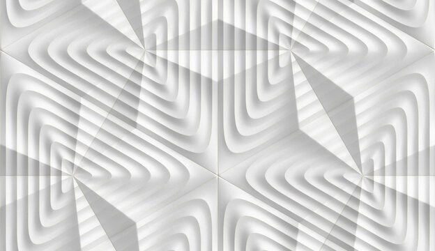 Seamless 3D Geometric Wallpaper Pattern Design