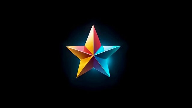 star clipart isolated on black background animation