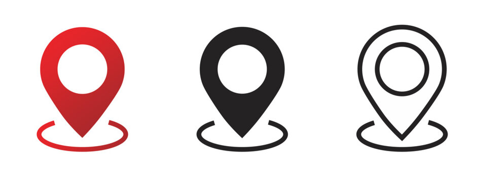 location set icon, location logo vector