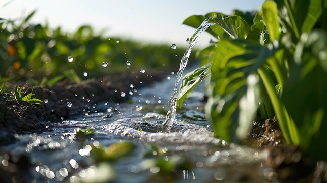 Water use in the agriculture UHD wallpaper