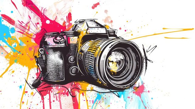 Spray Paint Graffiti Camera Photography icon with white background