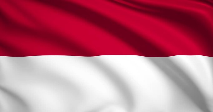 flag of Indonesia. Indonesian flag background. 4k 60FPS