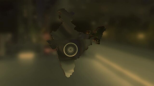 india 3D map