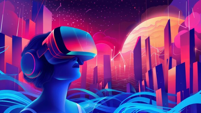 Create an infographic on the basic concept of the metaverse. Explain its definition, key components, and how it integrates virtual and augmented reality.