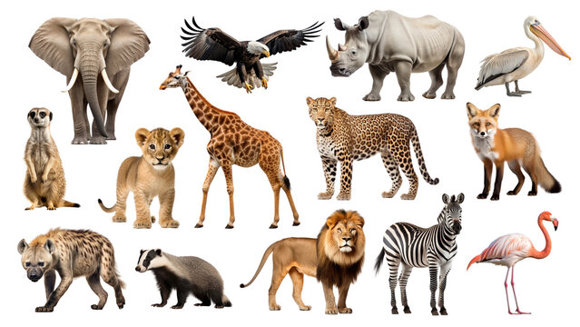 Wildlife animal png cut out set