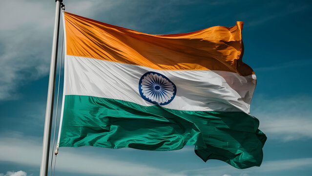 India's Spirit Unfurled Photorealistic Cinematic Image