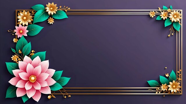 frame with flowers,framework for photo or congratulation