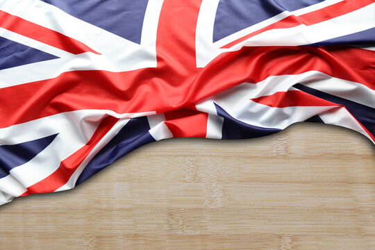 Union Jack flag on boards