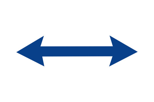 Blue arrow pointed right and left side png file