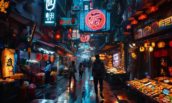 Neon Lights in a Chinese Market