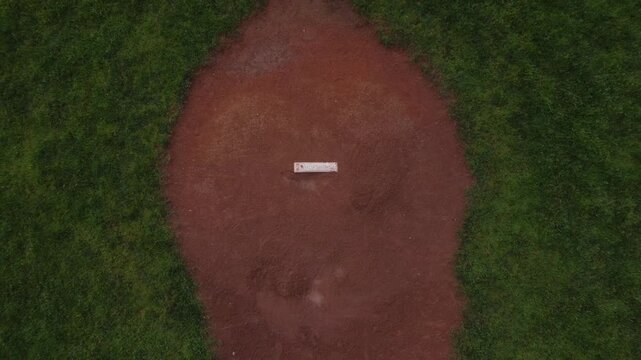 Aerial footage of a Baseball diamond