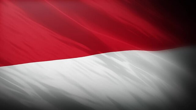 Indonesian Flag Waving in Full 4K Resolution. Realistic Closeup of the Indonesian Flag. 3840x2160 Full HD Footage of Indonesia’s National Flag.