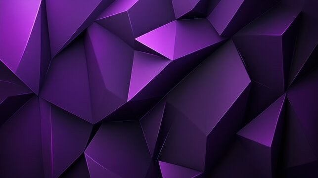 Abstract purple geometric background with 3d polygonal shapes.