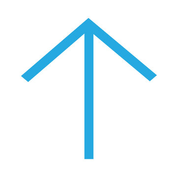  blue Arrow pointing upward, symbolizing increase or upward movement.