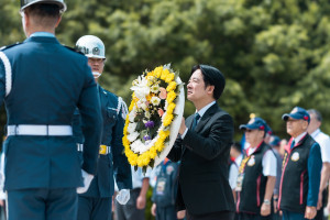 總統賴清德23日前往金門主持「823戰役勝利66週年追悼典禮」。（圖／總統府Flickr）