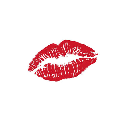 red lips temporary tattoo