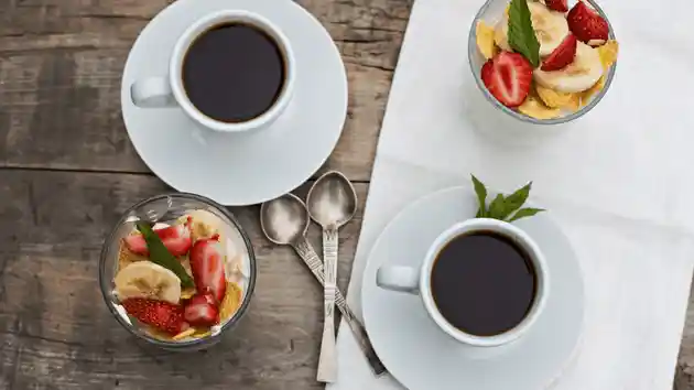 coffee and breakfast bowl at trinity college dublin