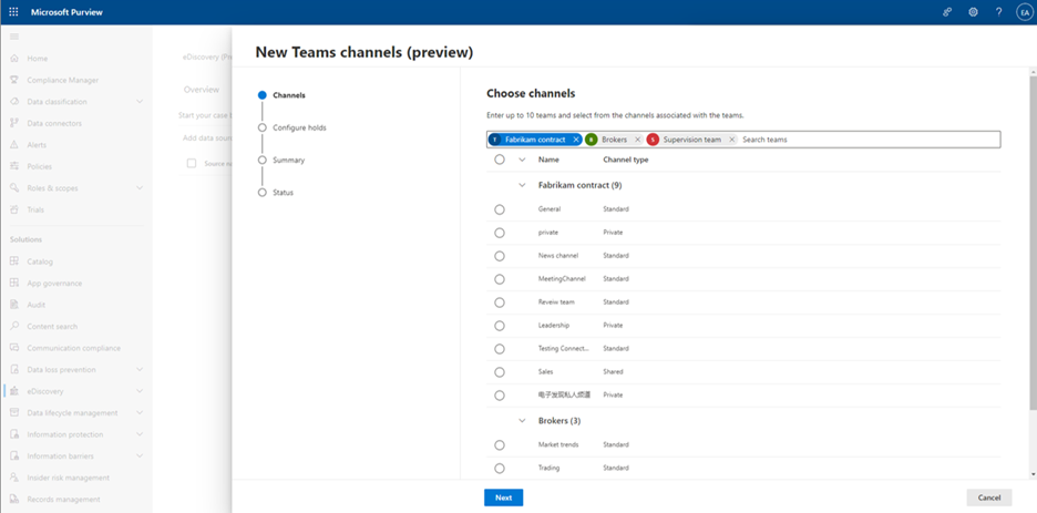 Figure 8: Teams as a Non-Custodial data source