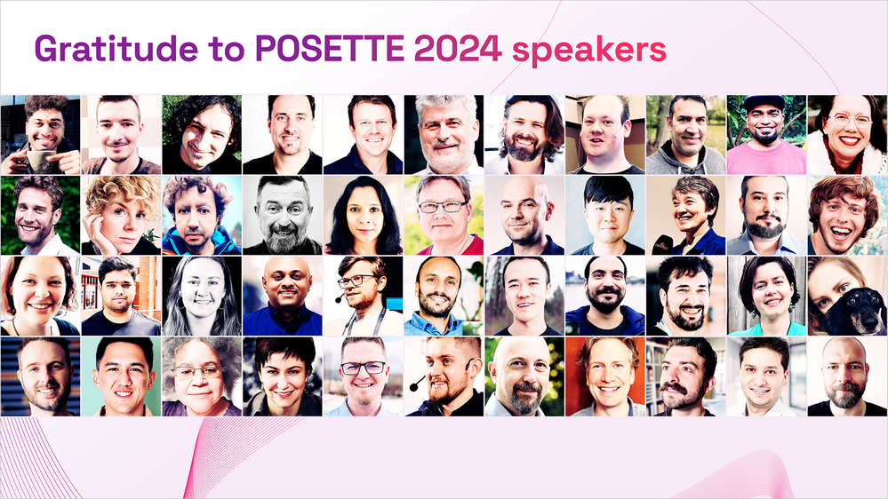 Figure 2: Headshots from the amazing Postgres experts who are speakers in this year's event.