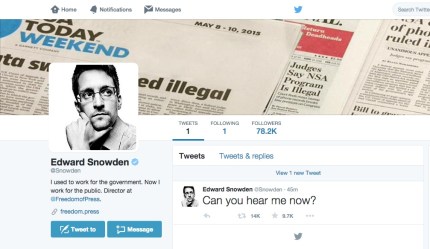 You Can Now Follow Edward Snowden On Twitter @Snowden