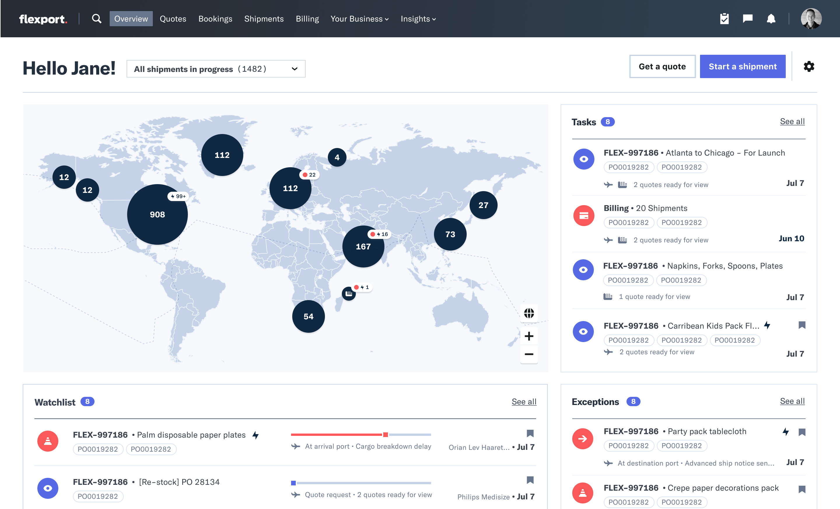 Flexport Dashboard