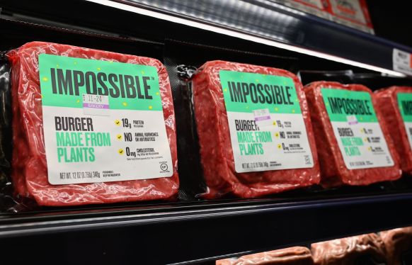 "Impossible Foods" burgers made from plant-based substitutes for meat products