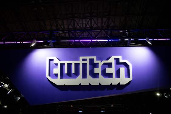 Twitch logo on stage