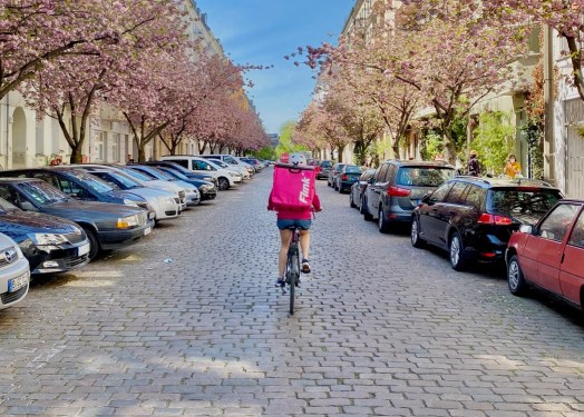 delivery rider on bike