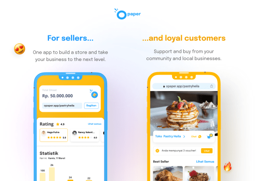 Opaper's app for social commerce buyers and sellers