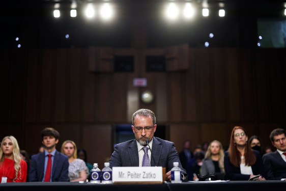 Peiter Zatko testifying to Congress.