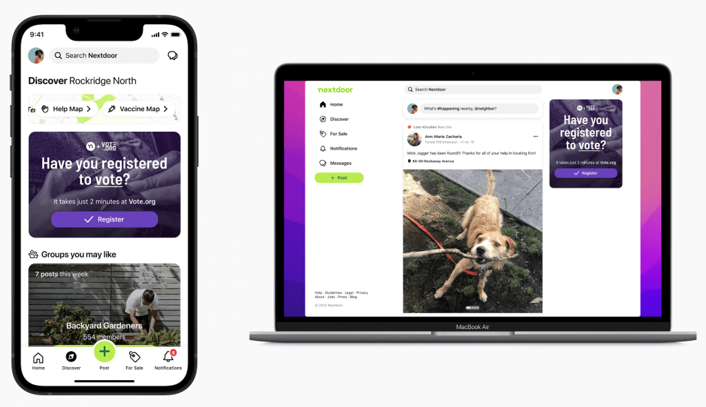 Nextdoor and Vote.org partner to increase voter turnout for US midterms