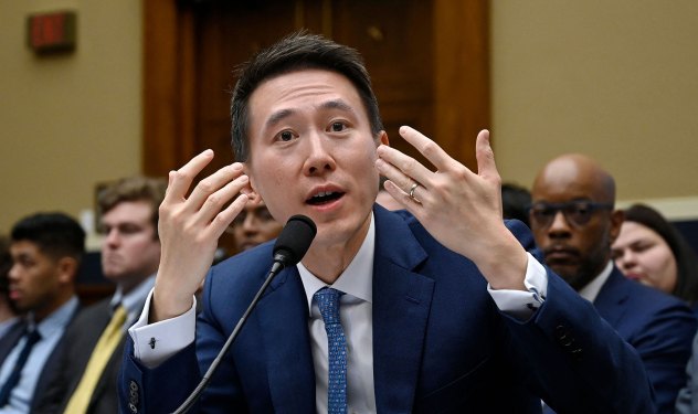 TikTok CEO Shou Zi Chew testifies before the House Energy and Commerce Committee hearing on "TikTok: How Congress Can Safeguard American Data Privacy and Protect Children from Online Harms," on Capitol Hill, March 23, 2023, in Washington, DC. (Photo by OLIVIER DOULIERY/AFP via Getty Images)