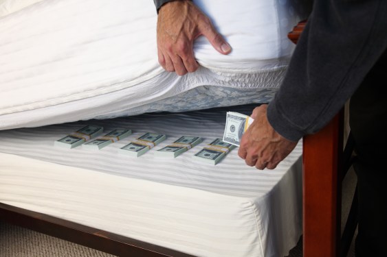 Hiding Money Under The Mattress