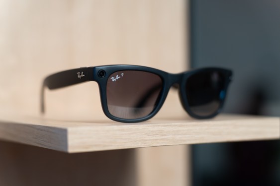 Meta's 2nd-generation Ray-Ban Stories in matte black with black fade lenses