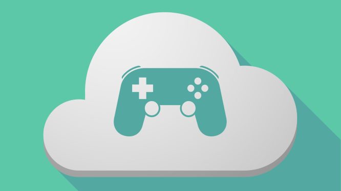 Concept illustration depicting cloud gaming