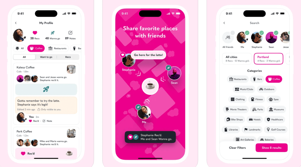 Recs is a social ‘wallet’ for stashing and sharing your favorite places